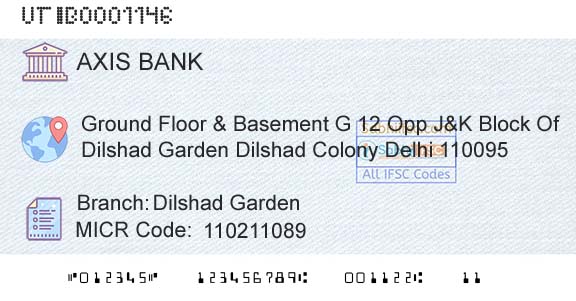 Axis Bank Dilshad GardenBranch 