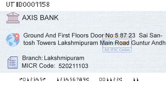 Axis Bank LakshmipuramBranch 