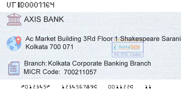 Axis Bank Kolkata Corporate Banking BranchBranch 