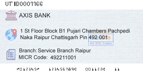 Axis Bank Service Branch RaipurBranch 