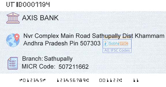 Axis Bank SathupallyBranch 