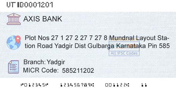 Axis Bank YadgirBranch 