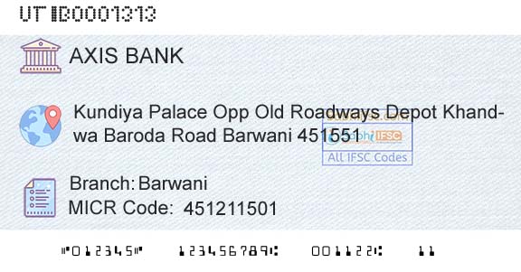 Axis Bank BarwaniBranch 