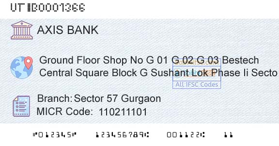 Axis Bank Sector 57 GurgaonBranch 