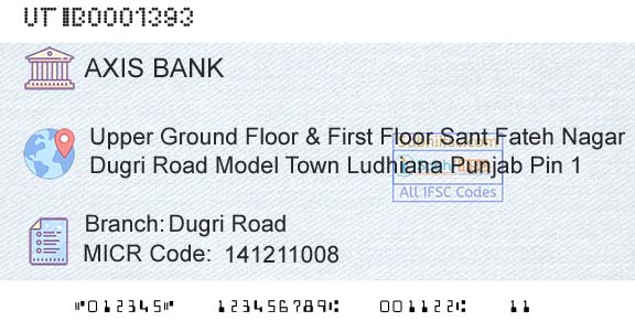 Axis Bank Dugri RoadBranch 