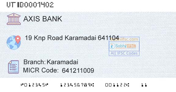 Axis Bank KaramadaiBranch 