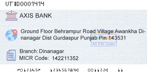 Axis Bank DinanagarBranch 