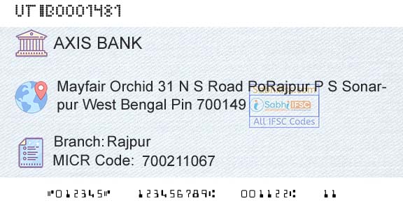 Axis Bank RajpurBranch 