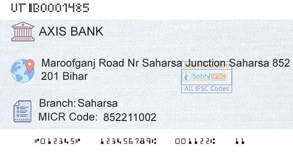Axis Bank SaharsaBranch 
