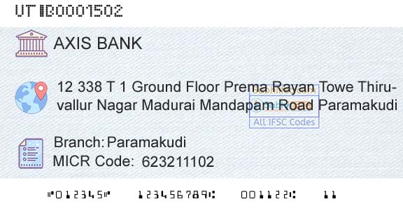 Axis Bank ParamakudiBranch 