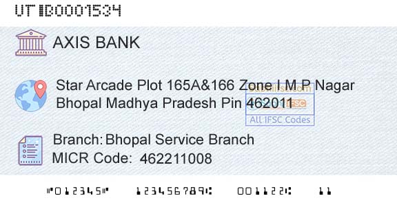 Axis Bank Bhopal Service Branch Branch 