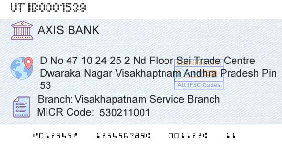 Axis Bank Visakhapatnam Service Branch Branch 