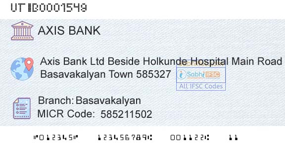 Axis Bank BasavakalyanBranch 