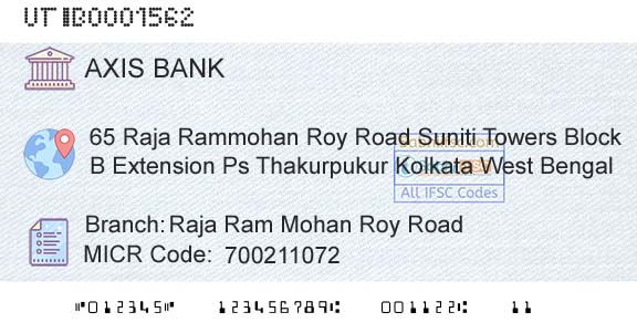 Axis Bank Raja Ram Mohan Roy RoadBranch 