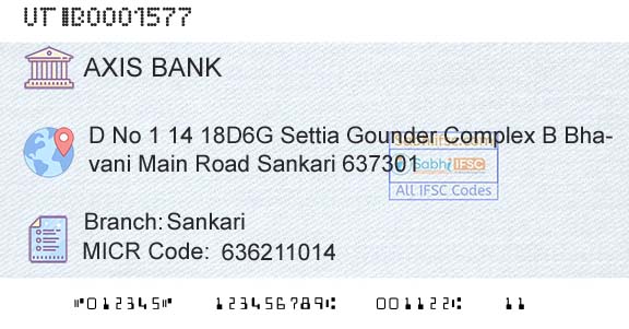 Axis Bank SankariBranch 