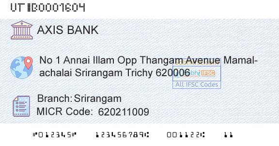 Axis Bank SrirangamBranch 