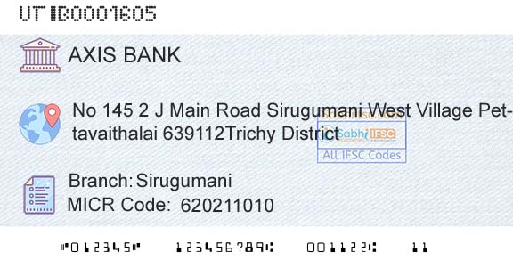 Axis Bank SirugumaniBranch 