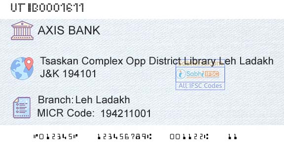 Axis Bank Leh LadakhBranch 