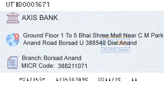 Axis Bank Borsad AnandBranch 