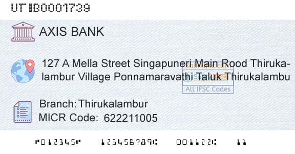 Axis Bank ThirukalamburBranch 