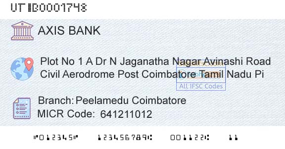 Axis Bank Peelamedu CoimbatoreBranch 