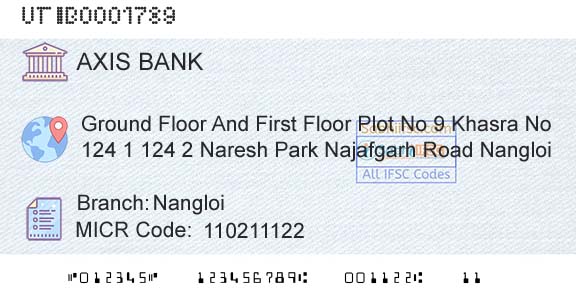 Axis Bank NangloiBranch 