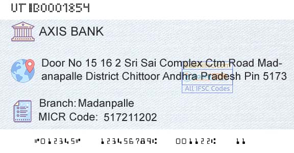 Axis Bank MadanpalleBranch 