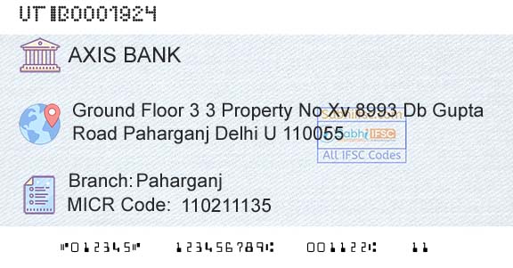 Axis Bank PaharganjBranch 