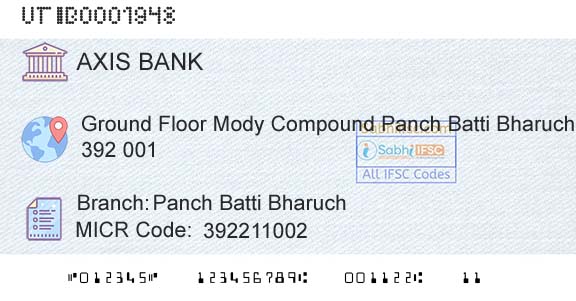 Axis Bank Panch Batti BharuchBranch 