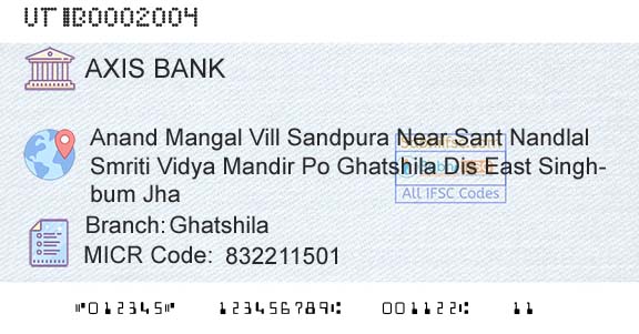 Axis Bank GhatshilaBranch 
