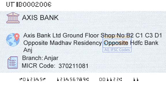 Axis Bank AnjarBranch 