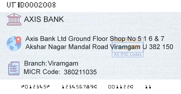 Axis Bank ViramgamBranch 