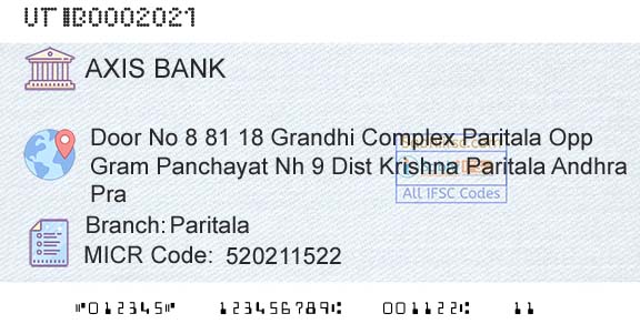 Axis Bank ParitalaBranch 