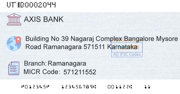 Axis Bank RamanagaraBranch 