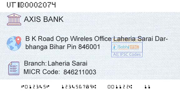 Axis Bank Laheria SaraiBranch 