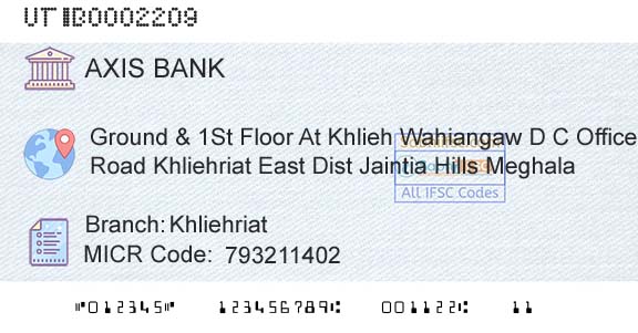 Axis Bank KhliehriatBranch 