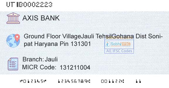 Axis Bank JauliBranch 