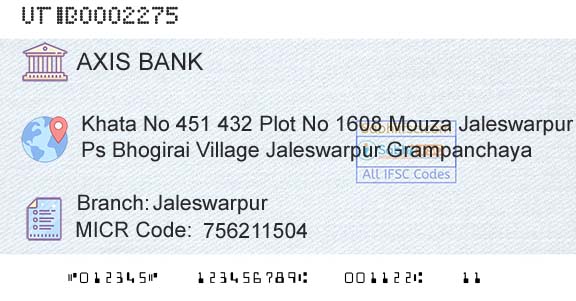 Axis Bank JaleswarpurBranch 