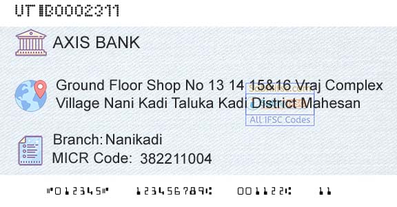 Axis Bank NanikadiBranch 