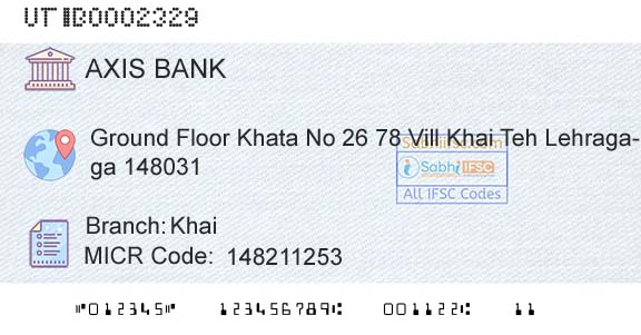 Axis Bank KhaiBranch 