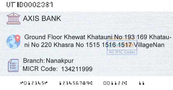 Axis Bank NanakpurBranch 