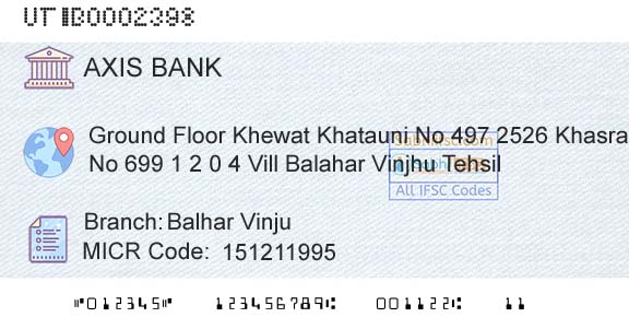 Axis Bank Balhar VinjuBranch 
