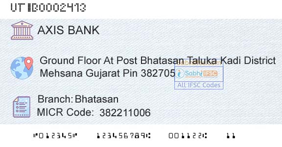 Axis Bank BhatasanBranch 