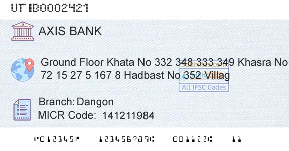 Axis Bank DangonBranch 