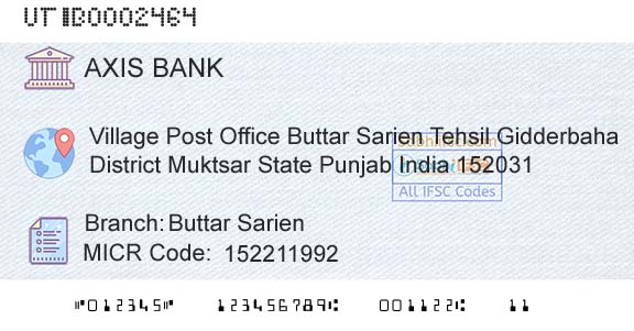 Axis Bank Buttar SarienBranch 