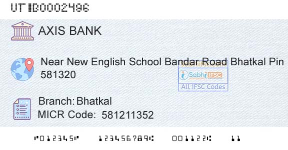 Axis Bank BhatkalBranch 