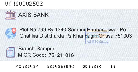 Axis Bank SampurBranch 
