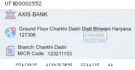 Axis Bank Charkhi DadriBranch 