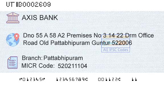 Axis Bank PattabhipuramBranch 