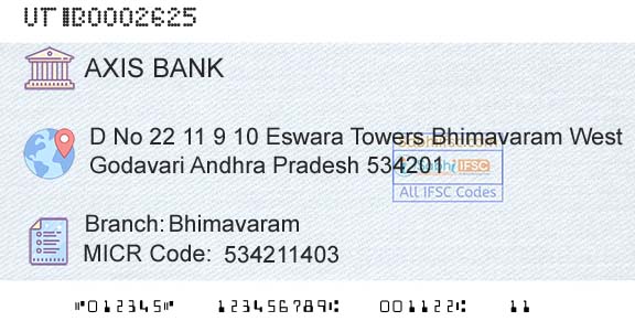 Axis Bank BhimavaramBranch 